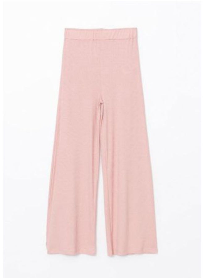 Women’s Pink Popcorn knitwear Wide-Leg Pants - Image 1